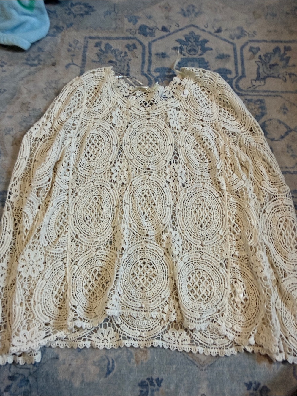 Solitaire Cream Crochet Lace Blouse